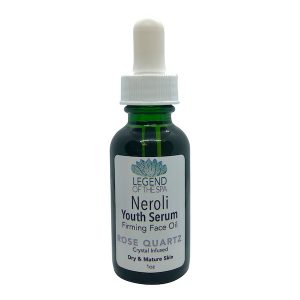 a bottle of Neroli youth serum on a white background.