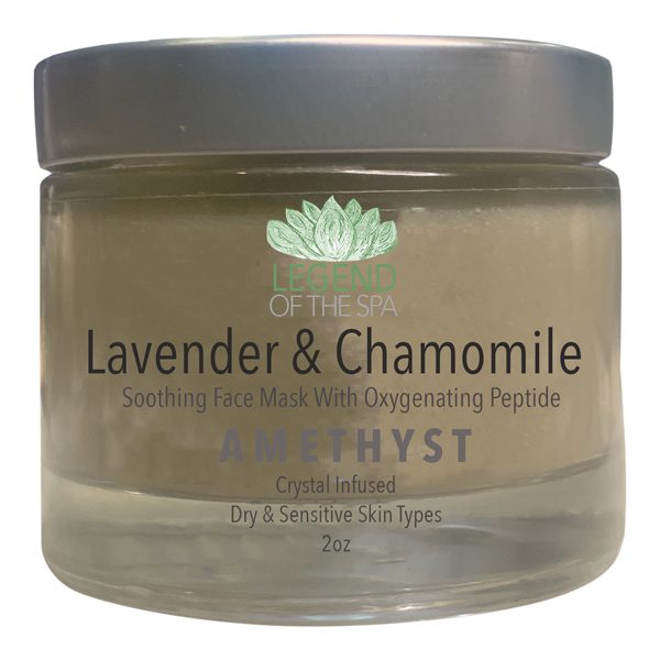 a jar of lavender and chamomile face mask.