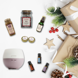 a white table topped with bottles of essential oils and All Products of Legend of the Spa