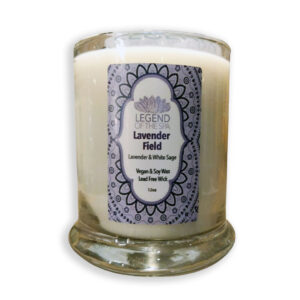 Lavender Field Candle in the glass